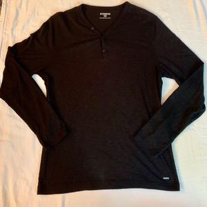 Express Men’s Henley Long Sleeve Shirt Medium